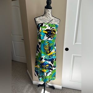 ANA Strapless Floral Dress